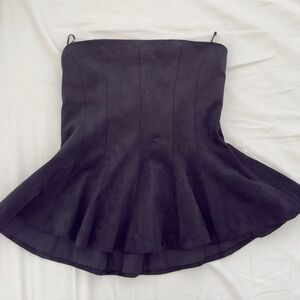Zara Black Flared corset top